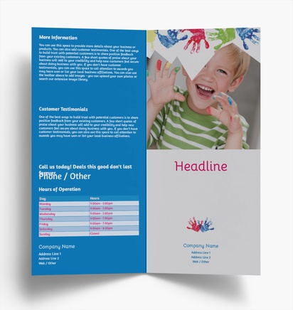 Design Preview for Design Gallery: Education & Child Care Flyers and Pamphlets, Bi-fold DL