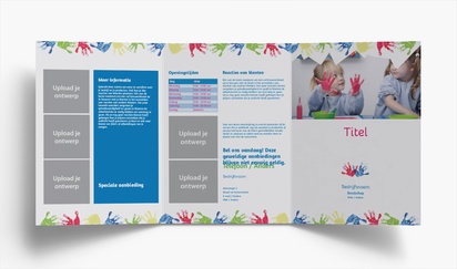 Voorvertoning ontwerp voor Ontwerpgalerij: Onderwijs en kinderopvang Folders, Drieluik A5 (148 x 210 mm)