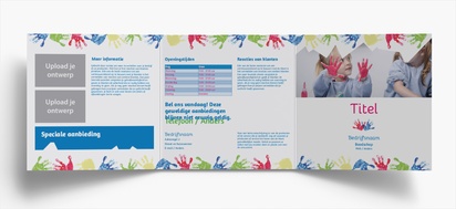 Voorvertoning ontwerp voor Ontwerpgalerij: Onderwijs en kinderopvang Folders, Drieluik Vierkant (148 x 148 mm)