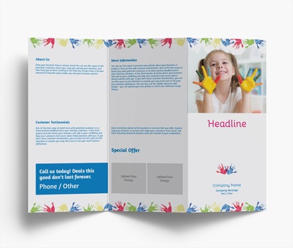 Design Preview for Design Gallery: Nursery Schools Folded Leaflets, Z-fold DL (99 x 210 mm)