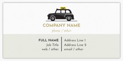 Design Preview for Design Gallery: Taxi Service Slim Business Cards