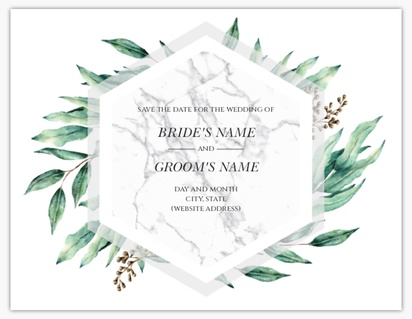 A greenery wedding save the date gray design for Wedding