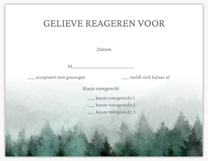 Voorvertoning ontwerp voor Ontwerpgalerij: Rustiek Antwoordkaarten, 13.9 x 10.7 cm