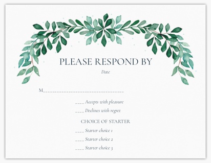 Design Preview for Templates for Traditional & Classic RSVP Cards , Flat 10.7 x 13.9 cm