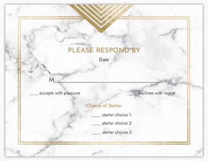 Design Preview for Design Gallery: Elegant RSVP Cards, 13.9 x 10.7 cm