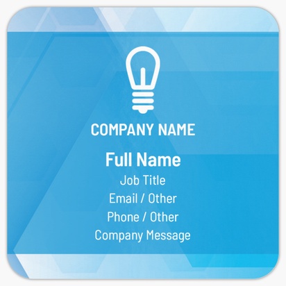 Design Preview for Design Gallery: Electricians Rounded Corner Business Cards, Square (2.5" x 2.5")