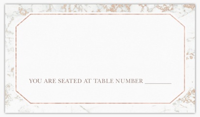 A place cards excepto a data white gray design for Season