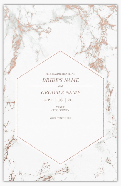 Design Preview for Design Gallery: Elegant Wedding Programs, Flat 13.9 x 21.6 cm