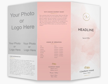 A photo salon white pink design for Elegant with 3 uploads