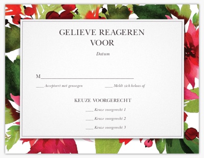 Voorvertoning ontwerp voor Ontwerpgalerij: Bloemen Antwoordkaarten, 13.9 x 10.7 cm