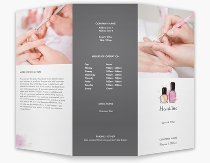 A nails pedicure services gray pink design for Modern & Simple