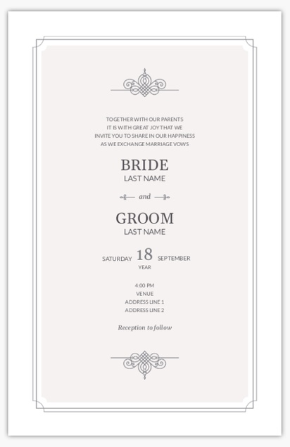 Design Preview for Design Gallery: Wedding Events Wedding Invitations