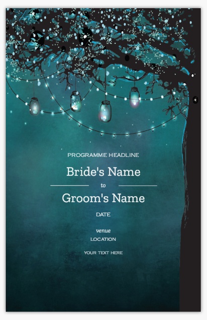 Design Preview for Design Gallery: Rustic Wedding Programs, Flat 13.9 x 21.6 cm