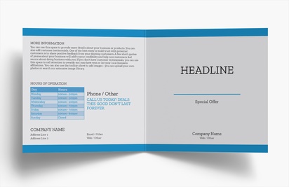 Design Preview for Design Gallery: Business Services Folded Leaflets, Bi-fold Square (148 x 148 mm)