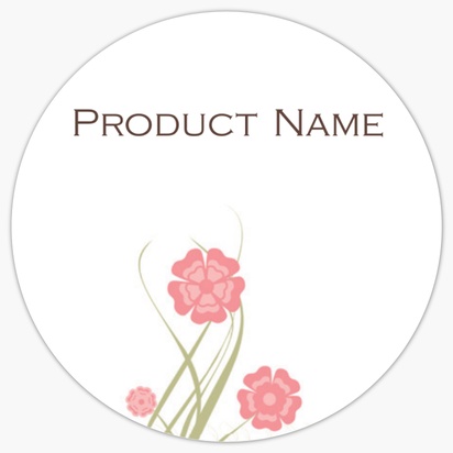 Design Preview for Design Gallery: Floral Product Labels, 3.8 x 3.8 cm Circle