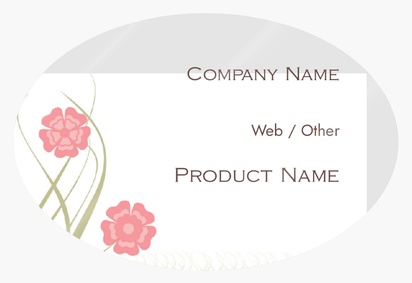 Design Preview for Design Gallery: Florists Product Labels on Sheets, Oval 7.6 x 5.1 cm