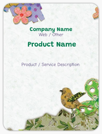 Design Preview for Design Gallery: Toys & Games Product Labels on Sheets, Rounded Rectangle 10 x 7.5 cm
