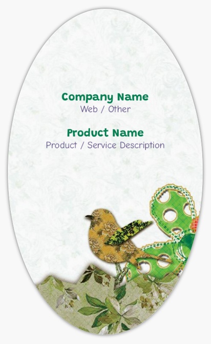 Design Preview for Design Gallery: Toys & Games Product Labels on Sheets, Oval 12.7 x 7.6 cm