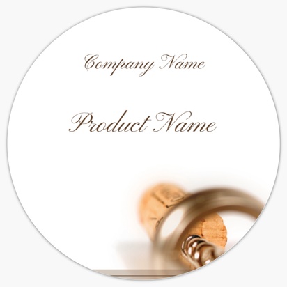 Design Preview for Custom Wine Lables: Personlised Wine Bottle Labels , 3.8 x 3.8 cm Circle