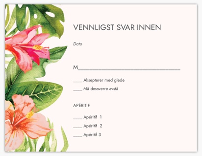 Forhåndsvisning av design for Designgalleri: Blomster Svarkort, 13.9 x 10.7 cm
