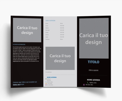 Anteprima design per Galleria di design: dépliant pieghevoli per articoli tecnologici, 2 pieghe a portafoglio DL (99 x 210 mm)