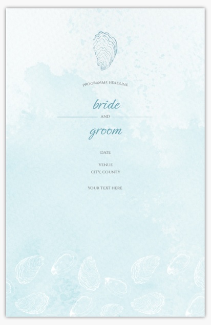 Design Preview for Minimal Wedding Programs Templates, 6" x 9"