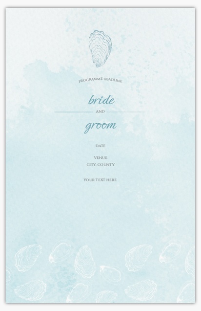 Design Preview for Design Gallery: Minimal Wedding Programs, Flat 13.9 x 21.6 cm
