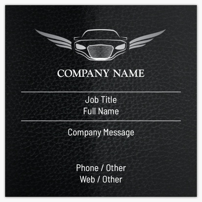 Design Preview for Design Gallery: Taxi Service Metallic Business Cards
