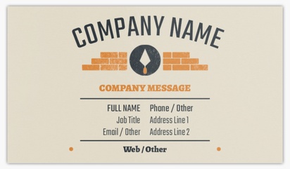 Design Preview for Design Gallery: Masonry & Bricklaying Glossy Visiting Cards, Standard (89 x 51 mm)