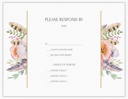 Design Preview for Templates for RSVP Cards , Flat 10.7 x 13.9 cm