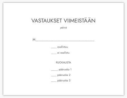 Mallin esikatselu Mallivalikoima: Minimaalinen Vastausta pyydetään -kortit, 13.9 x 10.7 cm
