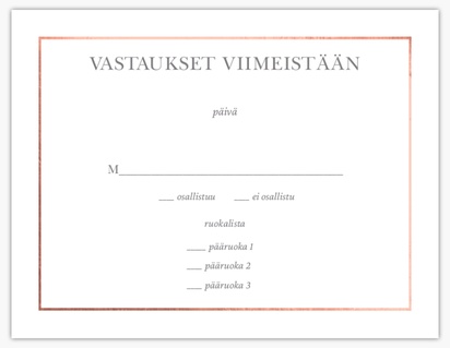 Mallin esikatselu Mallivalikoima: Typografiset Vastausta pyydetään -kortit, 13.9 x 10.7 cm