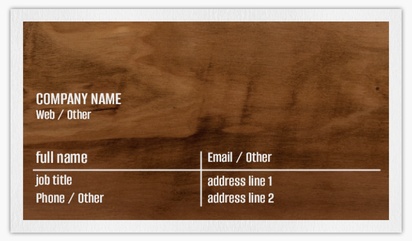 Design Preview for Design Gallery: Carpentry & Woodworking Non-Tearable Visiting Cards