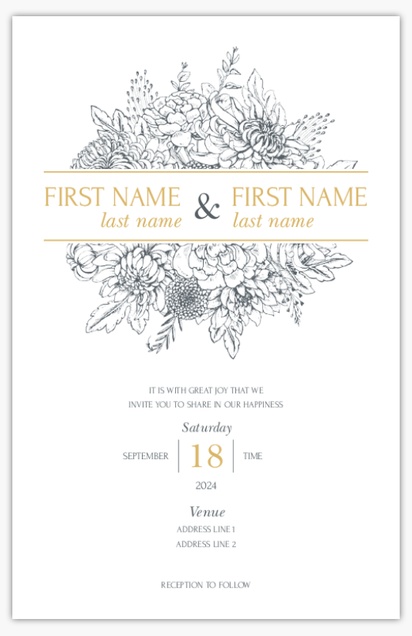 Design Preview for Design Gallery: Floral Wedding Invitations