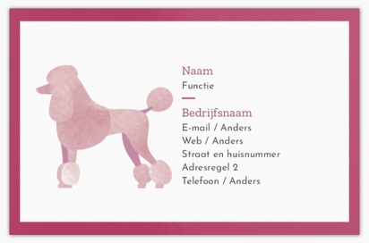 Voorvertoning ontwerp voor Ontwerpgalerij: Dierenverzorging Glossy visitekaartjes
