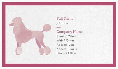 Design Preview for Design Gallery: Animal Grooming Natural Textured Business Cards