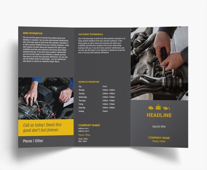 Design Preview for Design Gallery: Mechanics & Auto Body Folded Leaflets, Tri-fold DL (99 x 210 mm)