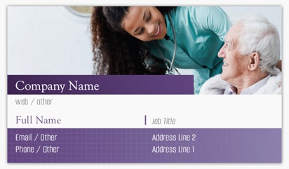 A home caregiver home health care purple gray design