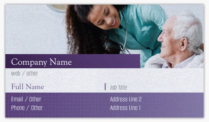 A home caregiver home health care purple gray design