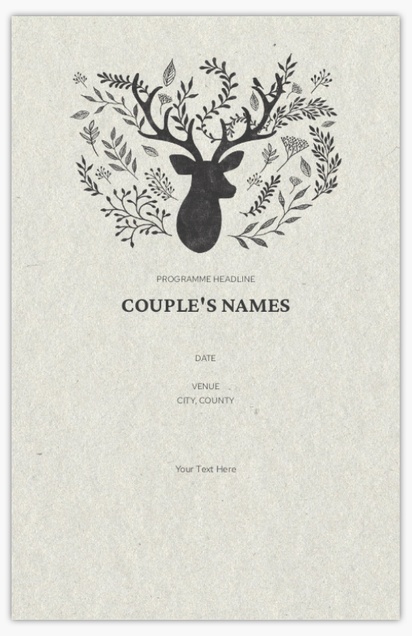 Design Preview for Rustic Wedding Programs Templates, 6" x 9"