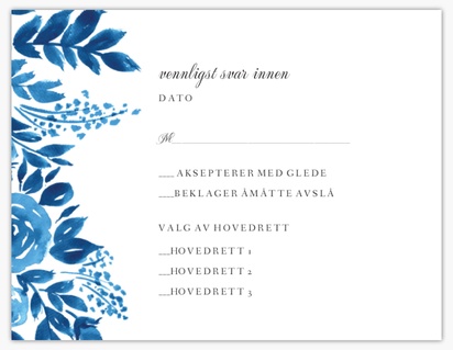 Forhåndsvisning av design for Designgalleri: Blomster Svarkort, 13.9 x 10.7 cm