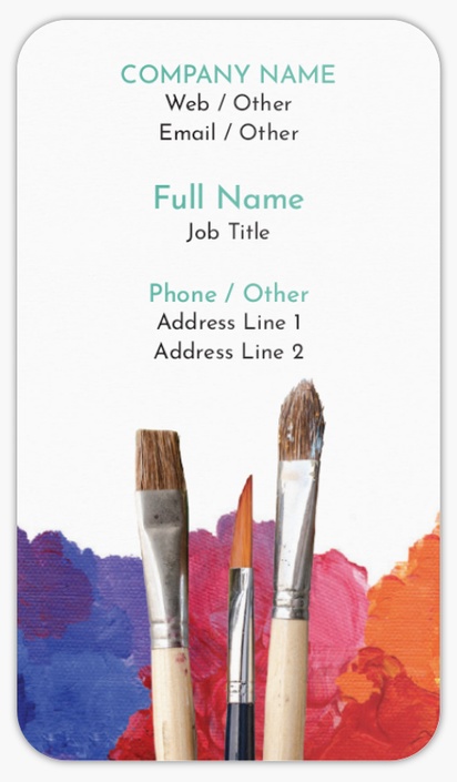 Design Preview for Painting (Art) Rounded Corner Business Cards Templates, Standard (3.5" x 2")