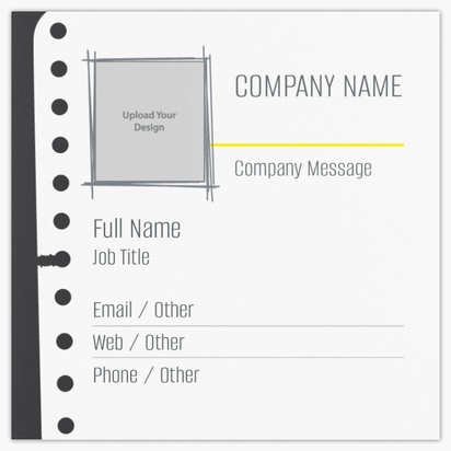 Design Preview for Journalism & Media Glossy Business Cards Templates, Square (2.5" x 2.5")