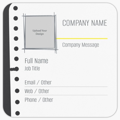 Design Preview for Writing & Editing Rounded Corner Business Cards Templates, Square (2.5" x 2.5")