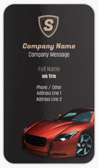 Design Preview for Auto Rental Rounded Corner Business Cards Templates, Standard (3.5" x 2")