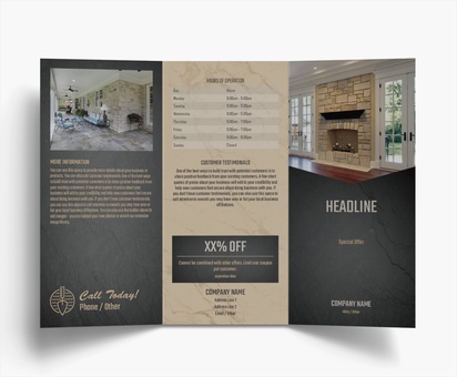 Design Preview for Design Gallery: Masonry & Bricklaying Flyers & Leaflets, Tri-fold DL (99 x 210 mm)