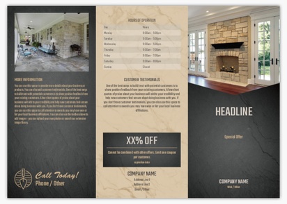 Design Preview for Design Gallery: Masonry & Bricklaying Flyers, Tri-fold DL