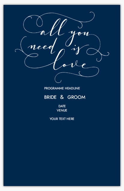 Design Preview for Design Gallery: Nautical Wedding Programs, 6" x 9"