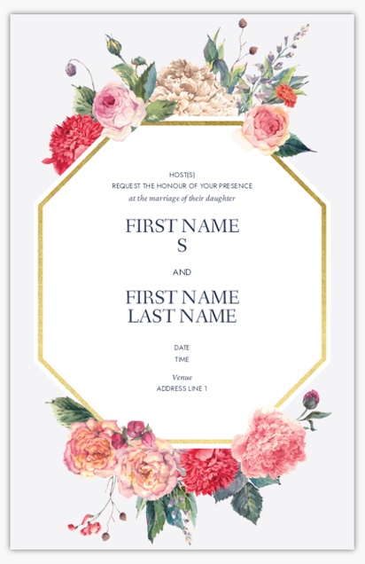 Design Preview for Design Gallery: Floral Wedding Invitations