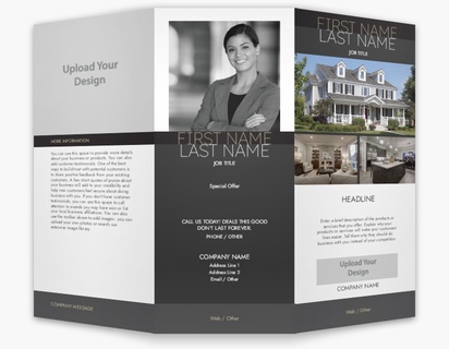 A real estate real estate agent white gray design for Modern & Simple with 2 uploads